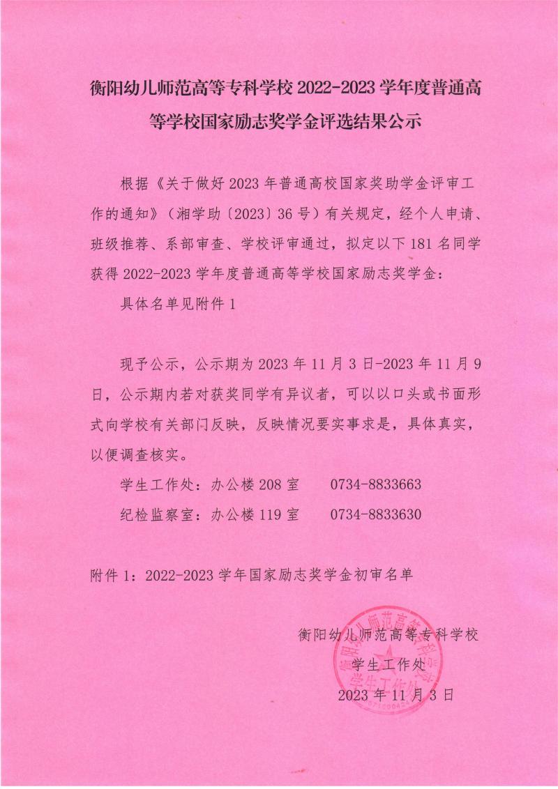 2022-2023學(xué)年度普通高等學(xué)校國家勵志獎學(xué)金評選結(jié)果公示（衡陽幼兒師范高等?？茖W(xué)校）.jpeg